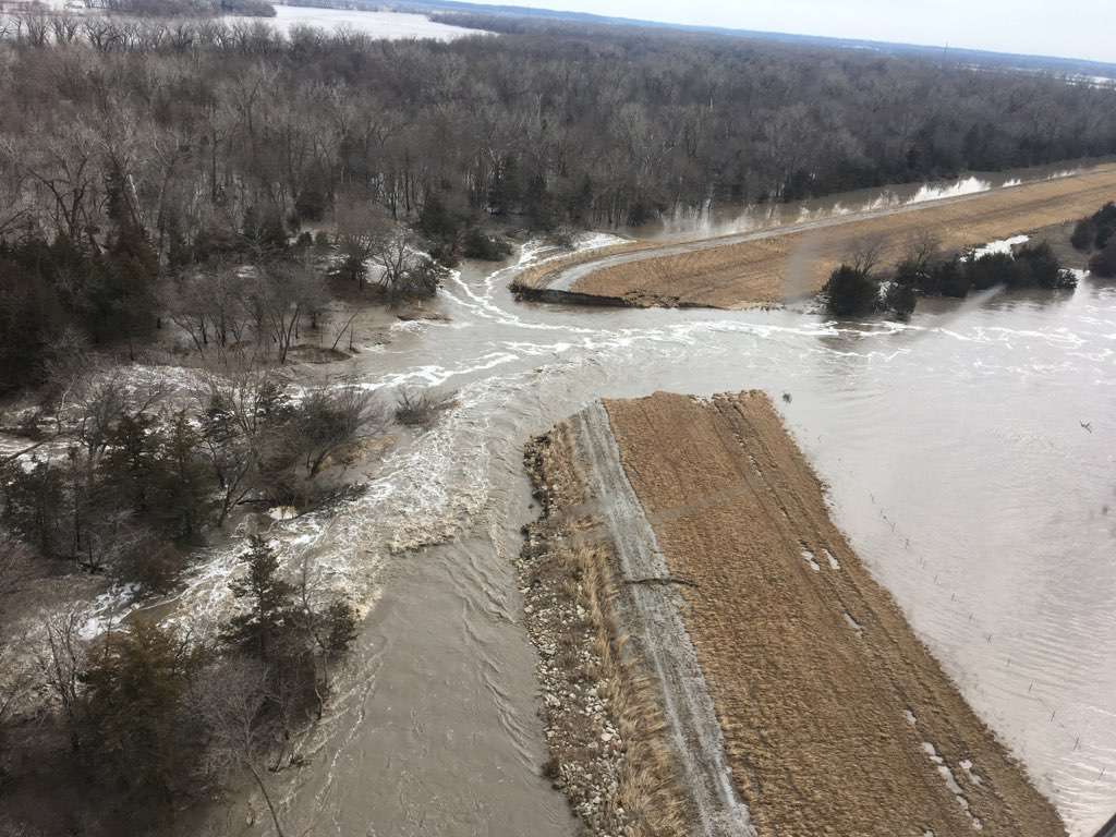 flood damaged land